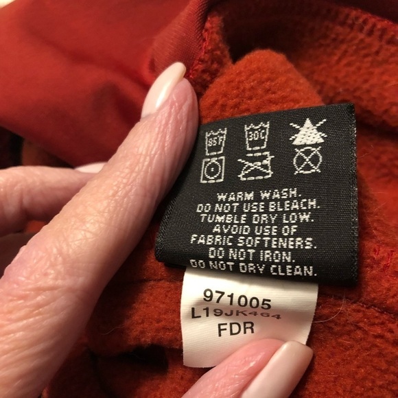 Women’s Cabela’s Red Fluffy Fleece 1/4‎ Zip Polartec Jacket. Size Small. WARM - Picture 4 of 11